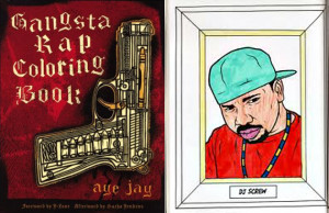 ... on something more adult-oriented with the Gangsta Rap Coloring Book