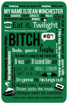 ... Quotes, Art Prints, Dean Quot, Dean Winchester, Quote Art, Winchest