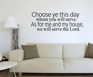 Details about Joshua 24:15 Bible Verse Vinyl Wall quote Decal home ...