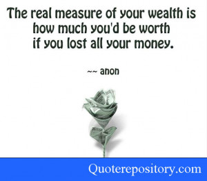 The real measure of your wealth is how much you’d be worth if you ...
