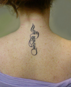 The tattoo process and completed works.