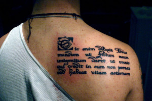 latin bible verse tattoo