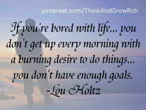 Don't be a spectator, don't let life pass you by.