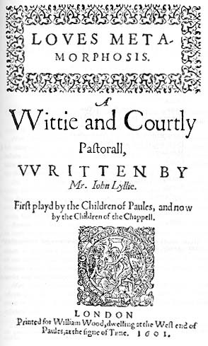 Title-page of Loues Metamorphosis (1601)