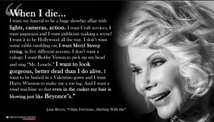 Okay, perhaps this is a bit over-the-top for comic effect. She wrote: