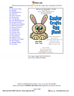 ... Word 2007 Tutorial – Easter Egg Hunt Flyer. Document Sample