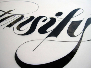 Some of Neil’s hand-inked lettering work .