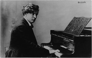 Ferruccio Benevenuto Busoni, Italian pianist and composer, at piano ...