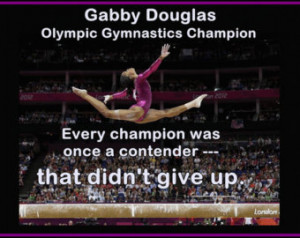 Gymnastics Poster Gabby Douglas Olympic Champion Gymnast Photo Quote ...
