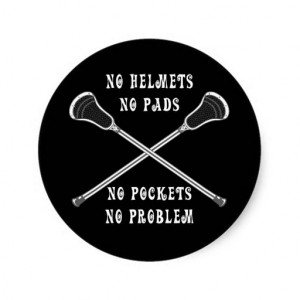 Girls, Lacrosse Round Stickers