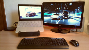 Laptop with Docking Station Dual Monitors
