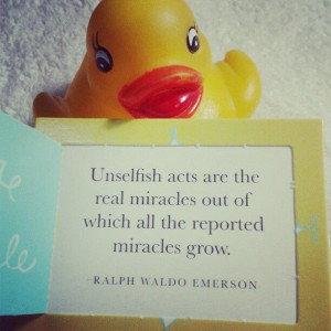 Unselfish acts are the real miracles our of which all the reported ...