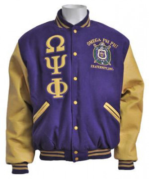 Omega Psi Phi Fraternity Varsity Jacket Q Dog Purple Gold Wool Varsity ...
