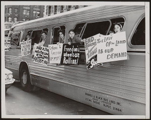 Members of the “Washington Freedom Riders Committee,” en route to ...