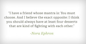 Nora Ephron Talks About Food