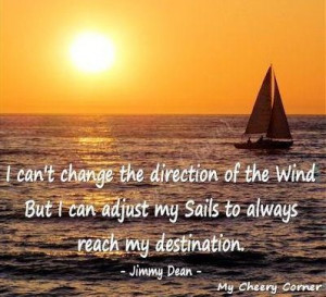 Adjust sails quote via My Cheery Corner page on Facebook