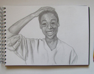 Poussey (Samira Wiley) Original Por trait Drawing from Orange is the ...