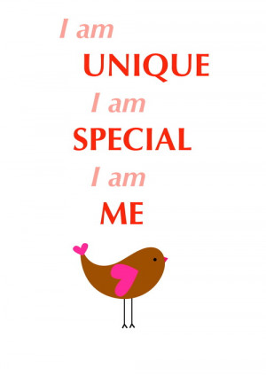 Am Unique I Am Special I Am Me