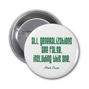 Twain on Generalizations Button
