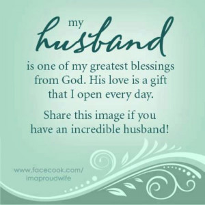 Thank you Lord for my husband