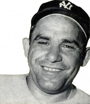Description English: New York Yankees catcher en:Yogi Berra in a 1956 ...