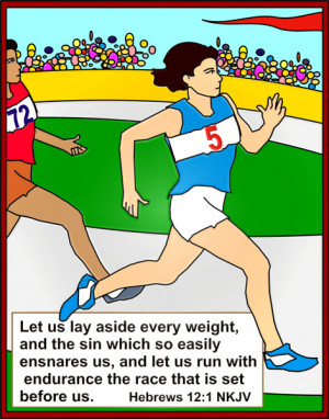 Clip Art Image: Let us run with endurance the race that is set before ...