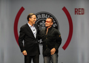 Bono speaks to Starbucks employees in New Orleans. October 29, 2008 ...