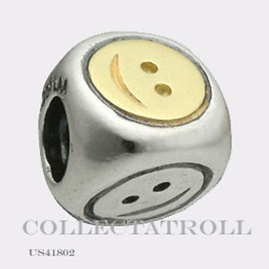 Authentic TrollBeads Silver & 18kt Gold Pursuit Of Happiness Trollbead ...