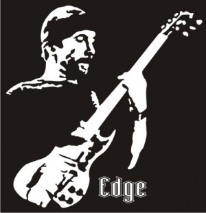 U2 The Edge Vinyl Decal Sticker
