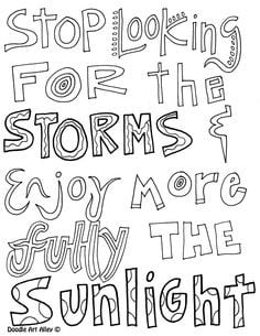 ... for the storms and enjoy more fully the sunlight! Great coloring page