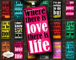 Life Quotes Dominoes - Digital Collage Sheet - Domino Images - 1x2 ...