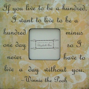 Winnie the Pooh Quote Picture Frame