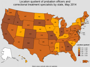average pay probation officer