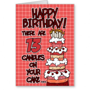 Happy Birthday - 13 Years Old Card