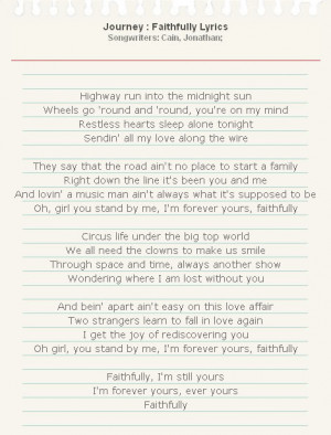 Faithfully Lyrics by Journey Image