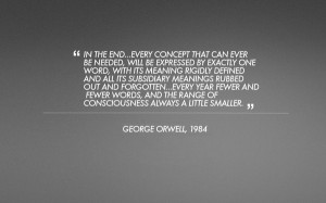 minimalistic text quotes 1984 george orwell grey background Abstract ...