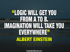 Albert Einstein Logic Imagination Inspirational Quote
