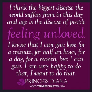 Feeling unloved quotes princess diana quotes suffer quotes