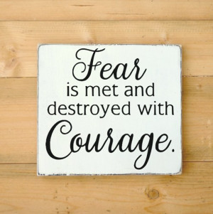 Inspirational Wall Art Custom Wood Signs Motivational Courage Quote ...