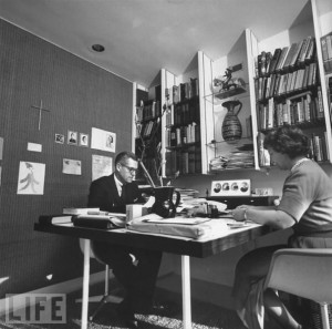 Irwin and Xenia Miller in the office adjacent to their bedroom in ...