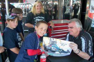 souvenir drawing personalized by drag racing artist Kenny Youngblood ...