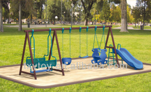 Kids Playsets Wooden Backyard Swingset Slide Outdoor Fun Swings Sand