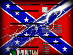 Confederate Flag Wallpaper - Xray Black MySpace Layout Preview