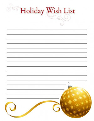 christmas wish list wish list printable printable christmas wish lists ...