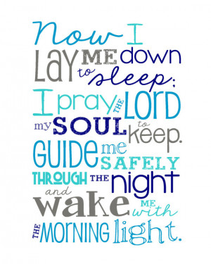 Now I Lay Me Down to Sleep Prayer – Boy – Bedroom – Newborn Boy ...
