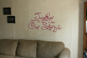 Our Story Begins Wall Quote