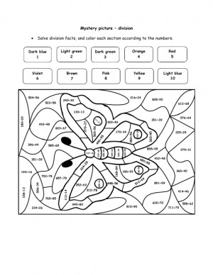 ... For Teaching Long Division | Mystery Pretty Butterfly Division Puzzle