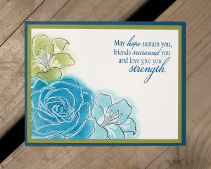 Thinking Of You Quotes Sympathy Floral sympathy card handmade