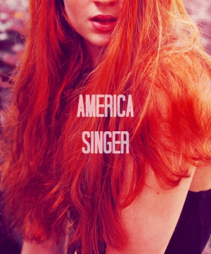 America singer with her wild red hair! She is amazing!!