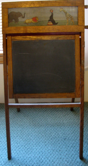 CHILD'S Oak Wood Chalkboard EASEL Vintage Easel, Chalkboards Easel ...